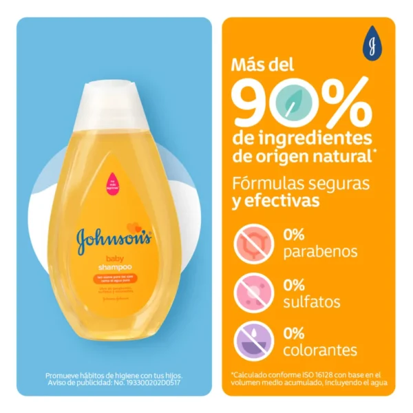 Shampoo Bebé JOHNSON'S Original 400 ML - Image 3