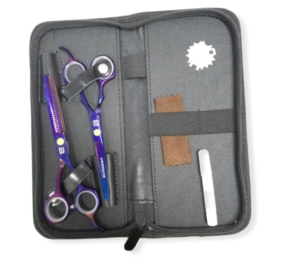 Kit De Tijera Lisa Y Entresacadora Bossber