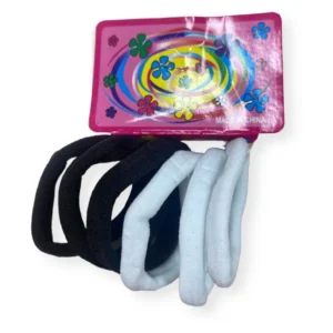 Chulos Para Cabello Blanco Y Negro X12unds