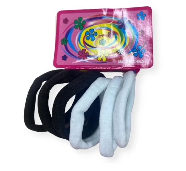 Chulos Para Cabello Blanco Y Negro X12unds