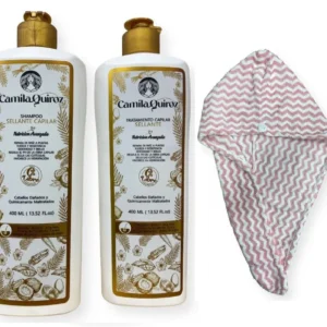 Kit Shampoo + Tratamiento + Toalla Microfibra Camila Quiroz