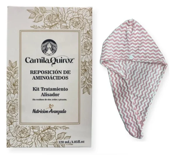 Kit Reposición De Aminoácidos Alisador + Toalla De Microfibra Camila Quiroz