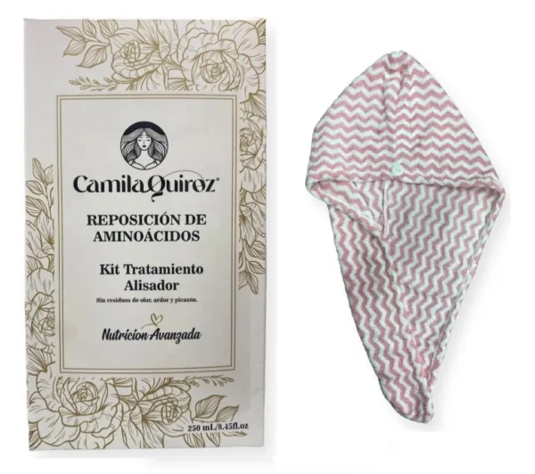 Kit Reposición De Aminoácidos Alisador + Toalla De Microfibra Camila Quiroz - Image 2