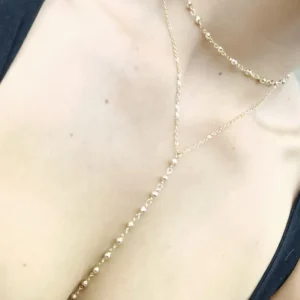 Collar Doble Largo Oro Golfi