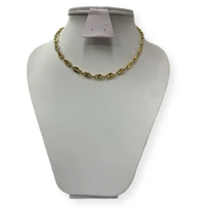 Collar Cadena Tejido Especial Rodio
