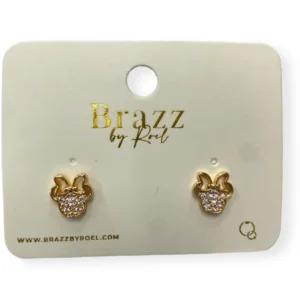 Aretes Topos Minie Mouse Rodio