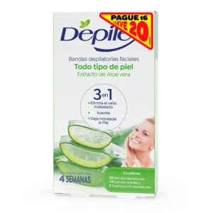 Depilex Bandas Depilatorias Facial Todo Tipo de Piel