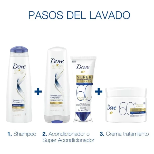 Dove Shampoo Reconstrucción Completa 400 ml - Image 3