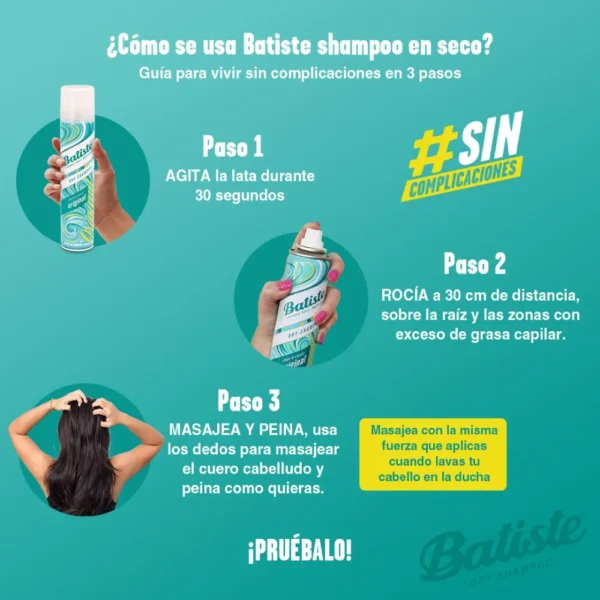 Batiste Shampoo Seco Original Limpio y Clásico - Image 3
