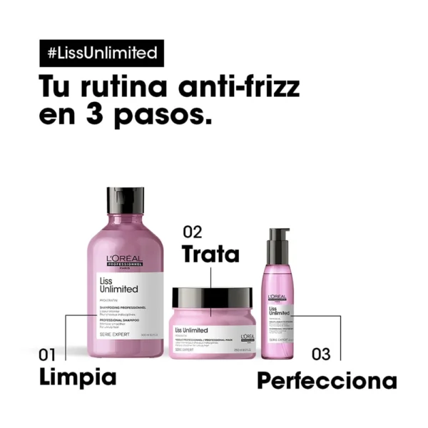 LOréal Professionnel Shampoo Liss Unlimited Anti Frizz 300 mL - Image 3