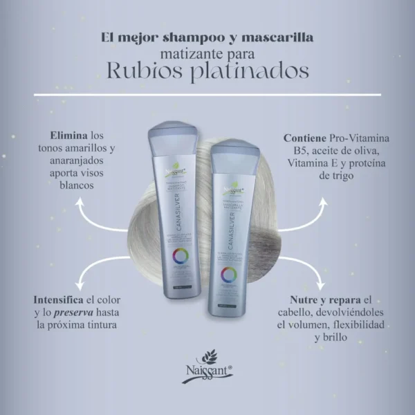 Naissant Shampoo Matizante Tono Canas Silver - Image 3