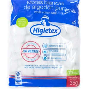 Higietex Algodón en Motas Blancas