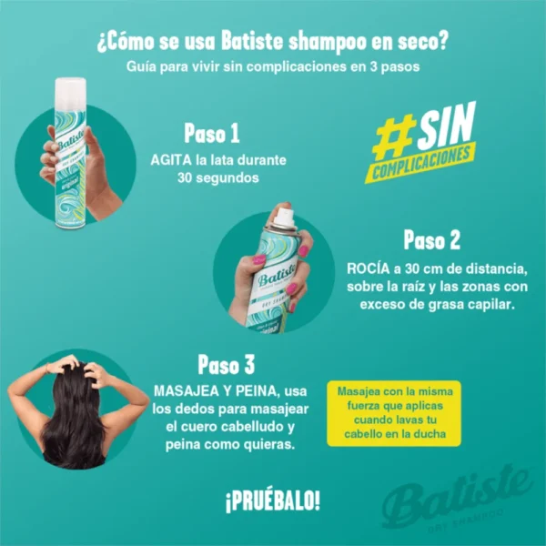 Batiste Shampoo en Seco Clean & Classic Original - Image 3