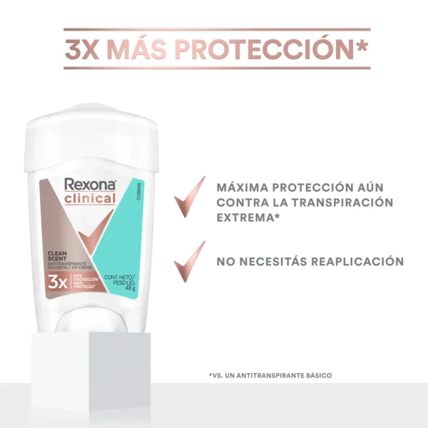 Rexona  Desodorante en Crema Mujer Clinical Clean Scent - Image 7