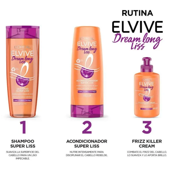 Loreal Paris-Elvive Shampoo Dream Liss + Acondicionador - Image 5