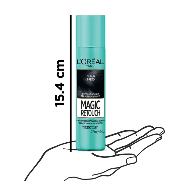 Loreal Paris-Magic Retouch Retoque de raíz Spray Negro - Image 5