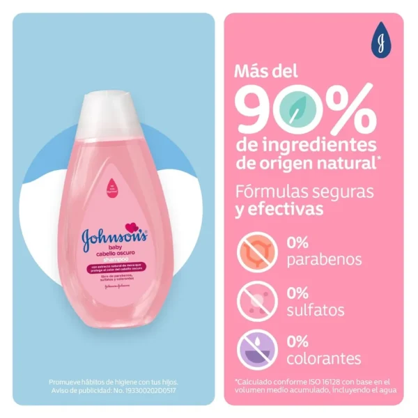 Johnson's Baby Shampoo para Cabello Oscuro - Image 2